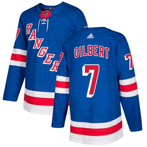 Adidas Rangers #7 Rod Gilbert Royal Blue Home Authentic Stitched NHL Jersey